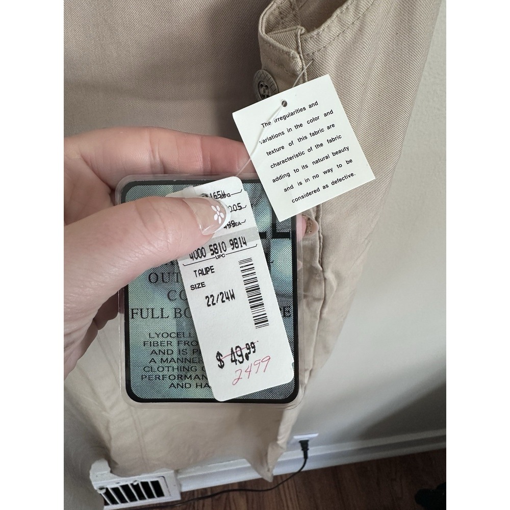 NWT Vintage 100% Lyocell Natural Fiber Coveralls Dress Jumper Gardening XL/2XL - Picture 8 of 12